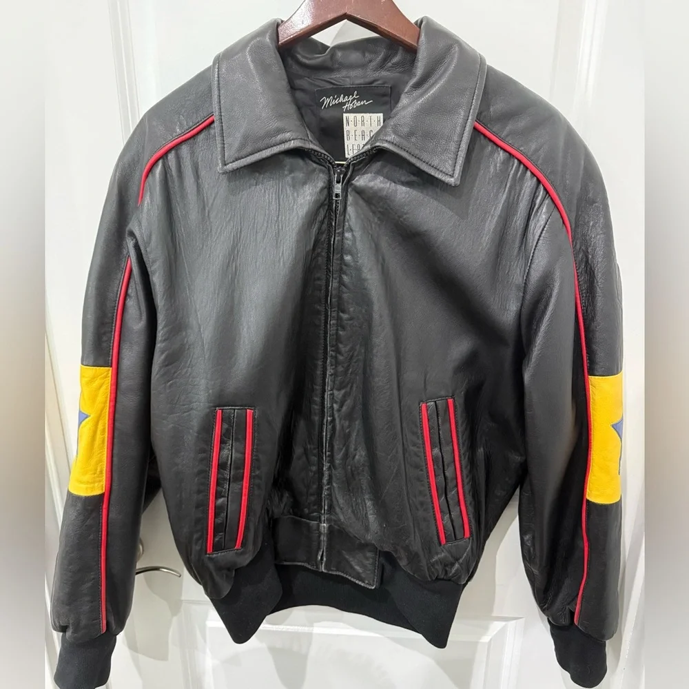 Vintage John Lennon Custom Black Leather Jacket - Picture 5 of 8